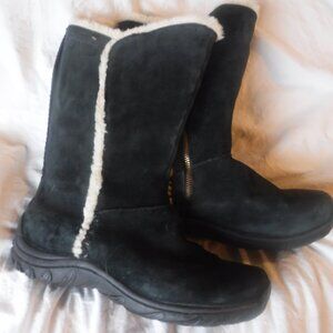 Patagonia Lugano Waterproof Black Suede winter boot Womens Size 10